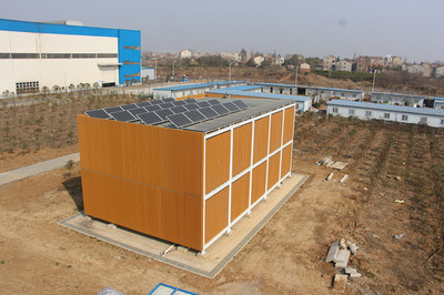 中國建筑研發制造國內首個模塊化綠色鋼結構住宅主體完工